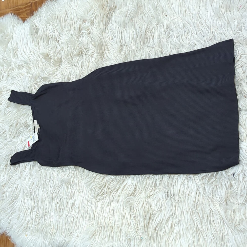 Michael kors black ribbed dress